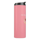 Sweet Donut Vibes - Pink & Chocolate Travel Mug Thermosbecher (Nach links gedreht)
