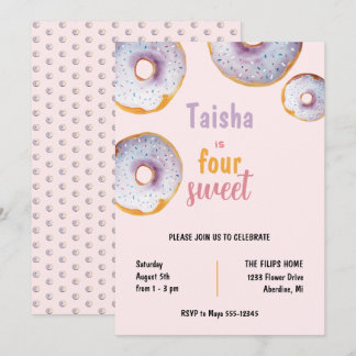 Sweet Donut Watercolor Illustration