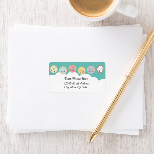 Sweet Donuts Adressaufkleber (Insitu)