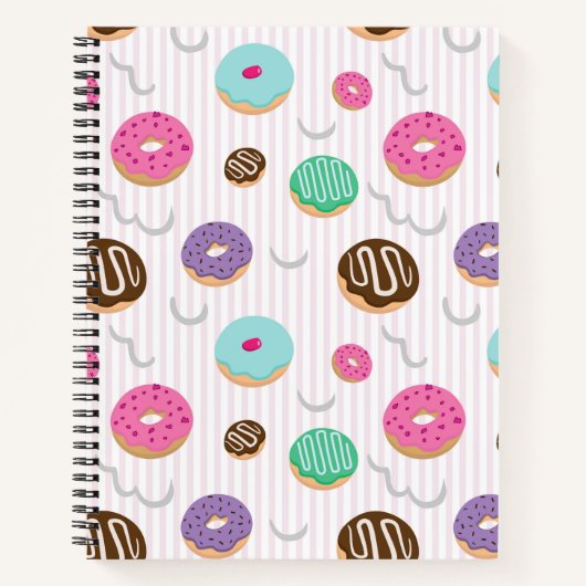 Sweet Donuts Bäckerei SpiralNotebook Notizblock (Vorderseite)