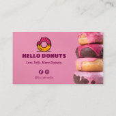 Sweet Donuts Business | Niedlicher rosa Strichcode Visitenkarte (Rückseite)