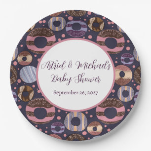 Sweet Donuts Lila Girl Baby Dusche Pappteller