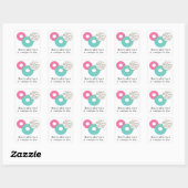 Sweet Donuts Quadratischer Aufkleber (Blatt)
