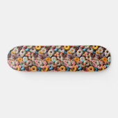 Sweet Donuts Seamless Pattern Design Skateboard (Horizontal)