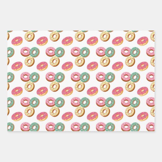 Sweet Donuts Serie Design 3 Geschenkpapier Set (Vorderseite)