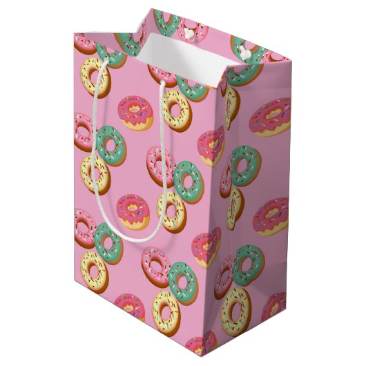 Sweet Donuts Serie Design 7 Mittlere Geschenktüte (Rückseite Schrägansicht)