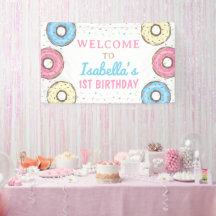 Sweet Donuts Sprinkles Geburtstag BegrüßungsHinter