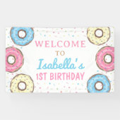 Sweet Donuts Sprinkles Geburtstag BegrüßungsHinter Banner (Horizontal)