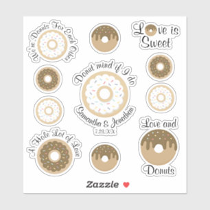 Sweet Donuts Wedding Welcome Bag Aufkleber