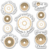Sweet Donuts Wedding Welcome Bag Aufkleber (Vorderseite)