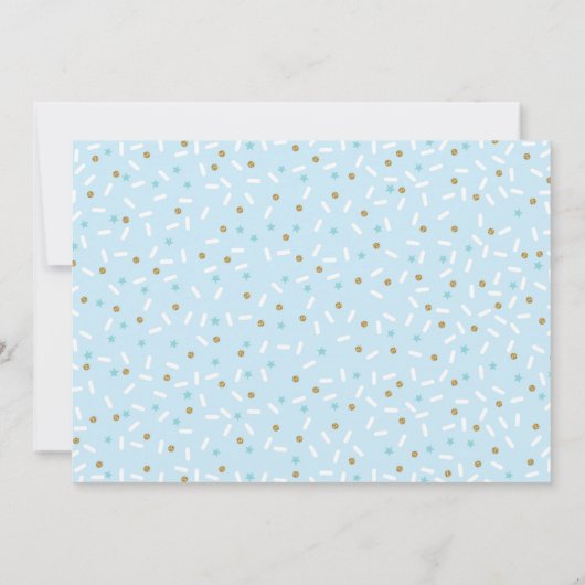 Sweet Doughnut Boy Birthday Foto Vielen Dank Einladung (Rückseite)