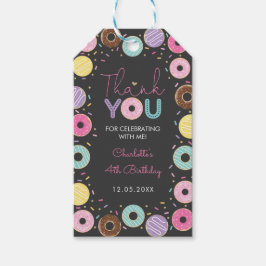 Sweet Doughnut Rainbow Donuts Chalkboard Vielen Da Geschenkanhänger