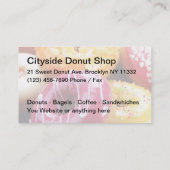 Sweet Doughnut Shop Farbige Visitenkarten Visitenkarte (Rückseite)