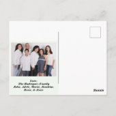 Sweet Dove & Berries Red Snowflakes Weltfrieden Postkarte (Rückseite)