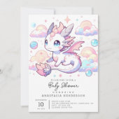 Sweet Dragon Baby Dusche Einladung (Vorderseite)