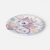 Sweet Dragon Baby Dusche Pappteller (Schrägansicht)