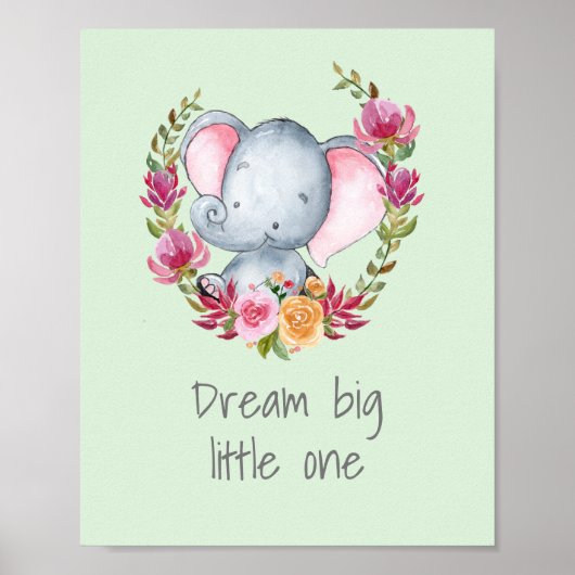 Sweet Dream Big Watercolor Kinderzimmer Poster (Vorne)