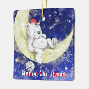 Sweet Dreaming Little Bär - Frohe Weihnachten Keramikornament