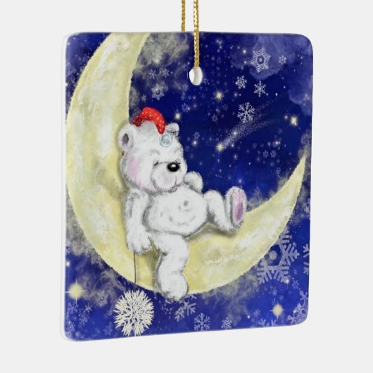 Sweet Dreaming Little Bear - Frohe Weihnachten Nie Keramikornament (Rechts)