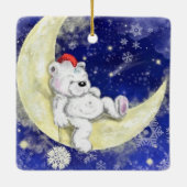 Sweet Dreaming Little Bear - Frohe Weihnachten Nie Keramikornament (Rückseite)