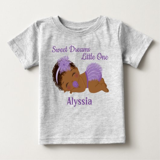 Sweet Dreams African American Baby Girl T - Shirt (Vorderseite)