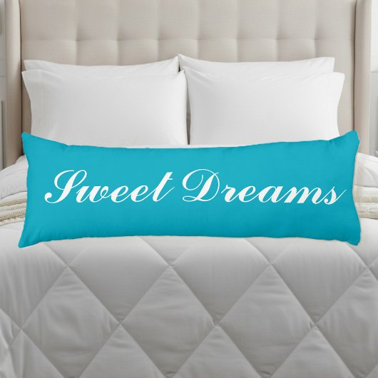 Sweet dreams Azure blue body pillow design Seitenschläferkissen