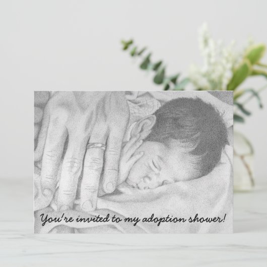 Sweet Dreams Baby, Adoption Dusche Einladung (Stehend Vorderseite)