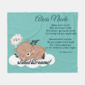 Sweet Dreams Baby Bear Fleecedecke (Vorderseite (Horizontal))