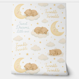 Sweet Dreams Baby Bear Kinderzimmer Wallpaper - Mo Tapete