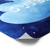 Sweet Dreams Baby Boy Blue Night Sky Poster (Ecke)