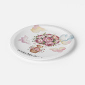 Sweet Dreams Baby Girl Dusche Pappteller (Schrägansicht)