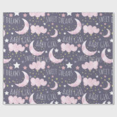 Sweet Dreams Baby Girl Geschenkpapier (Flach)