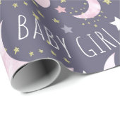 Sweet Dreams Baby Girl Geschenkpapier (Rolleneckpunkt)