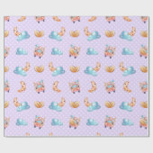 Sweet Dreams Baby Monkey Pattern Geschenkpapier (Flach)