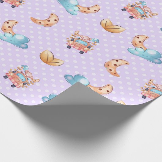 Sweet Dreams Baby Monkey Pattern Geschenkpapier (Ecke)