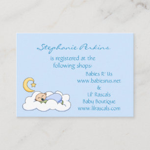 Sweet Dreams Baby Registry Cards Begleitkarte