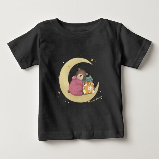 Sweet Dreams: Bären & Honey Illustration Baby T-shirt (Vorderseite)