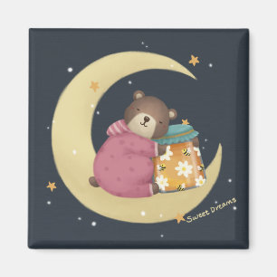 Sweet Dreams: Bären & Honey Illustration Magnet