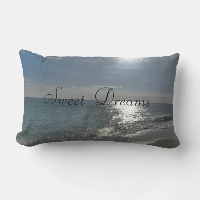 Sweet Dreams Beach Blue Scene Kissen Kissen (Vorderseite)