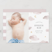 Sweet Dreams Birth Ankündigung (Vorne/Hinten)