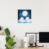 Sweet Dreams Blue Night Sky Nursery Poster (Heimbüro)