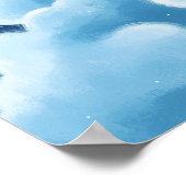 Sweet Dreams Blue Night Sky Nursery Poster (Ecke)