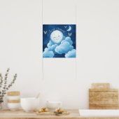 Sweet Dreams Blue Night Sky Nursery Poster (Küche)
