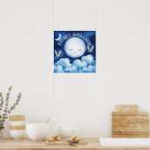 Sweet Dreams Blue Night Sky Nursery Poster (Küche)