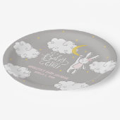 "Sweet Dreams" Bunny Baby Dusche Personalisiert Pappteller (Schrägansicht)