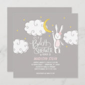 "Sweet Dreams" Bunny Baby Shower Einladung (Vorne/Hinten)