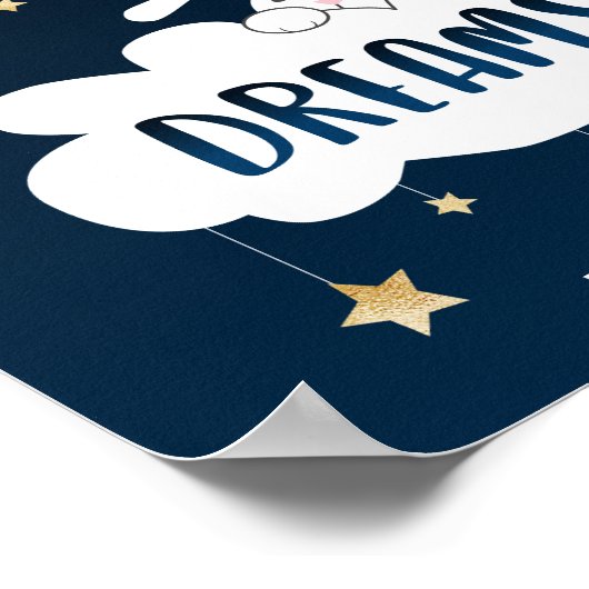 Sweet Dreams Bunny Blue Custom Poster (Ecke)