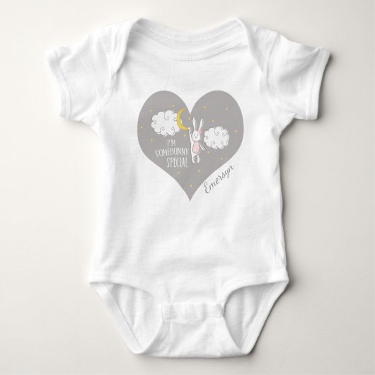 "Sweet Dreams Bunny" Personalisiert Baby Strampler (Vorderseite)