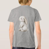 Sweet Dreams Bunny Rabbit Roses Pink Floral Tri-Blend Shirt (Rückseite)