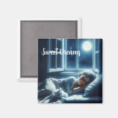 Sweet Dreams Cat Magnet (Vorderseite/Rückseite)